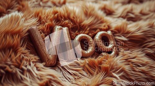 Image of Brown Fur Vlog concept creative art poster.