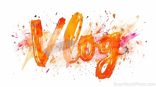Image of The word Vlog created in Brush Calligraphy.
