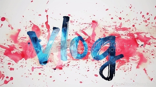 Image of The word Vlog created in Brush Calligraphy.