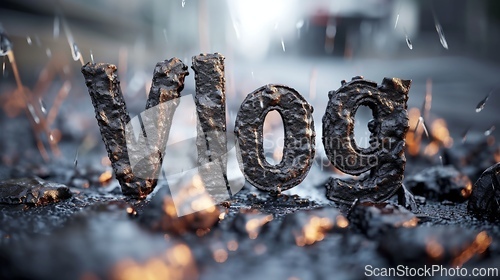 Image of Carbon Vlog concept creative art poster.