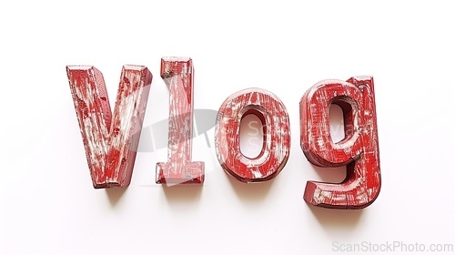 Image of The word Vlog created in Cardamom Typography.