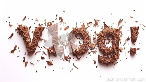 Image of The word Vlog created in Cardamom Typography.