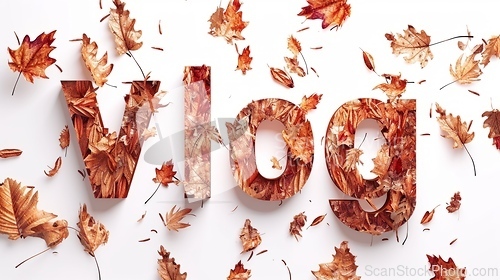 Image of The word Vlog created in Clove Typography.