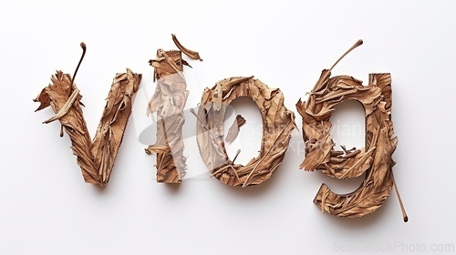 Image of The word Vlog created in Clove Typography.