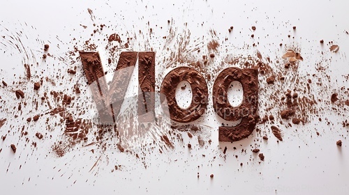 Image of The word Vlog created in Clove Typography.