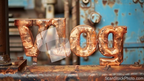 Image of Copper Vlog concept creative art poster.