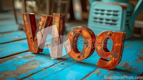 Image of Copper Patina Vlog concept creative art poster.