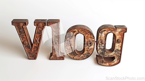 Image of The word Vlog created in Copperplate Calligraphy.