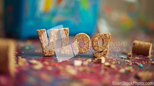 Image of Cork Vlog concept creative art poster.