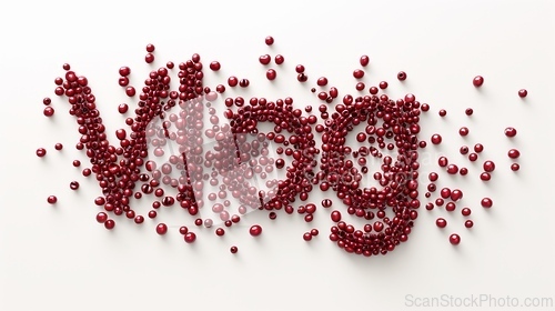 Image of The word Vlog created in Cranberry Typography.