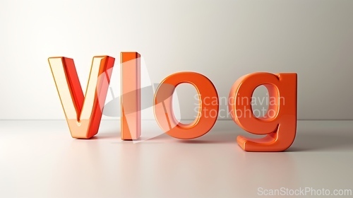 Image of The word Vlog created in Display Typography.