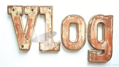Image of The word Vlog created in Display Typography.
