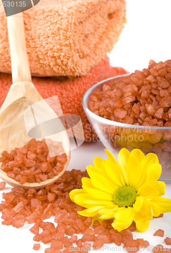 Image of spa pruducts and flower