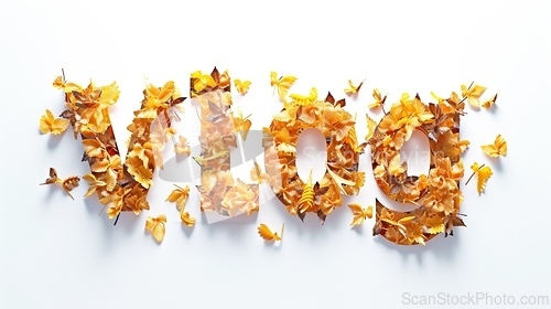 Image of The word Vlog created in Farfalle Typography.