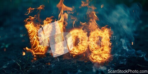 Image of Fire Vlog concept creative art poster.