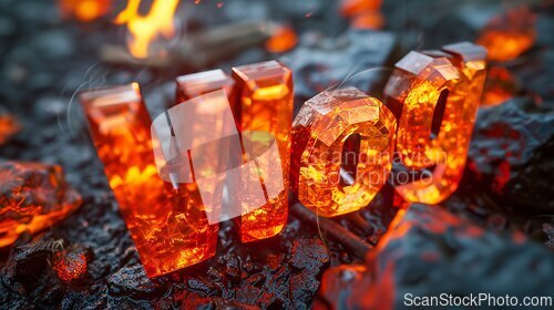 Image of Fire Opal Crystal Vlog concept creative art poster.