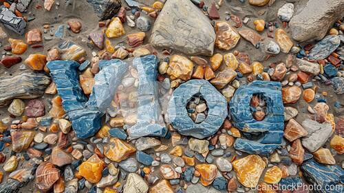 Image of Gneiss Stone Vlog concept creative art poster.