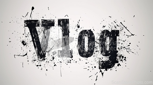 Image of The word Vlog created in Gothic Calligraphy.