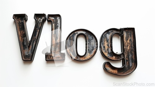 Image of The word Vlog created in Gothic Calligraphy.