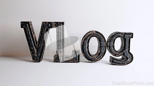 Image of The word Vlog created in Gothic Calligraphy.