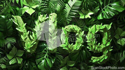 Image of Green Vlog concept creative art poster.