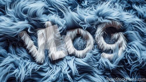 Image of Grey Fur Vlog concept creative art poster.
