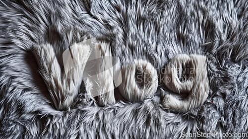 Image of Grey Fur Vlog concept creative art poster.