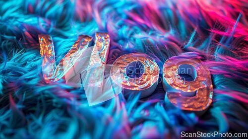 Image of Holo Fur Vlog concept creative art poster.