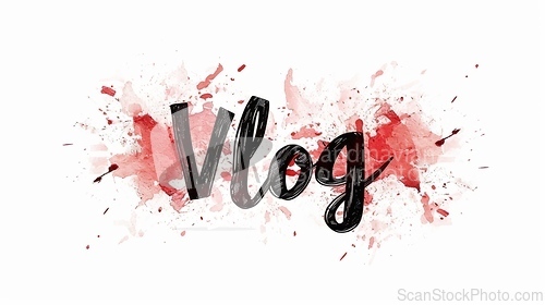 Image of The word Vlog created in Italic Calligraphy.