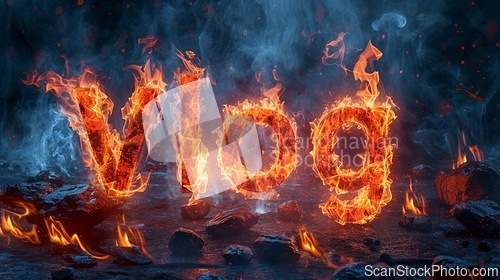 Image of Inferno Vlog concept creative art poster.