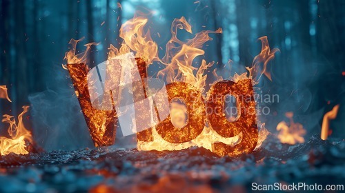 Image of Inferno Vlog concept creative art poster.