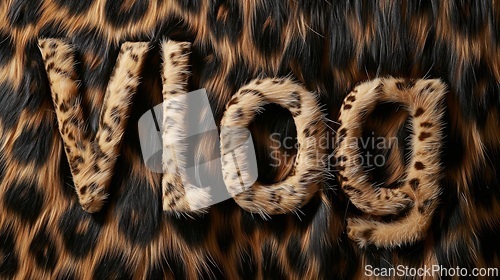 Image of Leopard Fur Vlog concept creative art poster.
