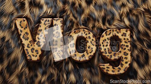 Image of Leopard Fur Vlog concept creative art poster.