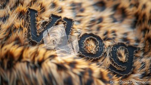 Image of Leopard Fur Vlog concept creative art poster.
