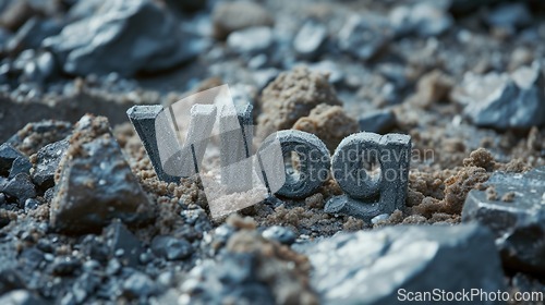 Image of Pumice Stone Vlog concept creative art poster.