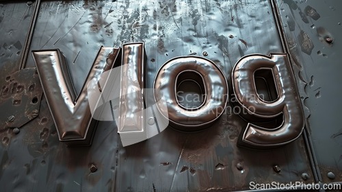 Image of Palladium Vlog concept creative art poster.