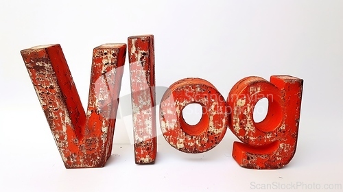 Image of The word Vlog created in Paprika Typography.
