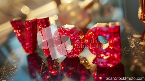 Image of Ruby Crystal Vlog concept creative art poster.