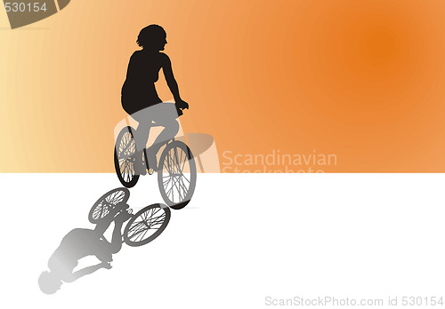 Image of Woman on bicycle 