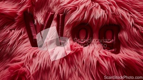 Image of Red Fur Vlog concept creative art poster.