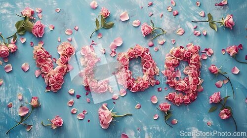Image of Rose Vlog concept creative art poster.