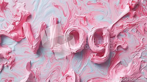 Image of Rose Marble Vlog concept creative art poster.