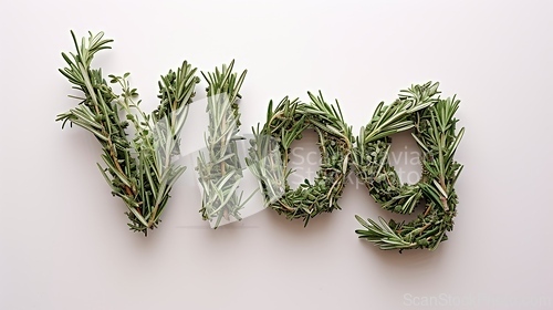 Image of The word Vlog created in Rosemary Typography.