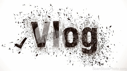 Image of The word Vlog created in Stippling.