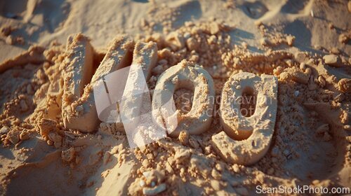 Image of Sand Vlog concept creative art poster.
