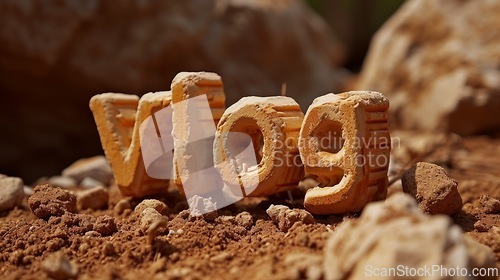 Image of Sandstone Vlog concept creative art poster.