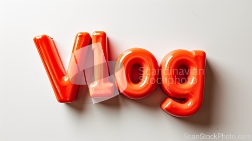 Image of The word Vlog created in Sans Serif Typography.