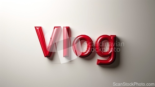 Image of The word Vlog created in Sans Serif Typography.
