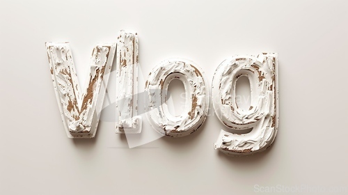 Image of The word Vlog created in Sans Serif Typography.