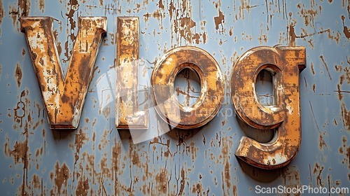 Image of The word Vlog created in Script Typography.